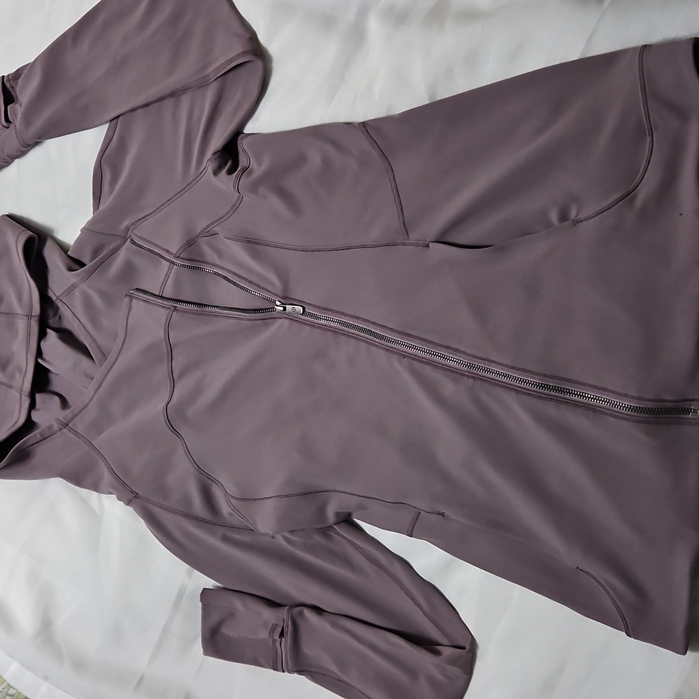 Lululemon Every Journey Hoodie Moto Jacket Moonwalk Size 10 W3BY6S Purple